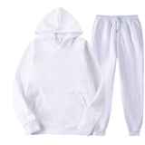 Men's Tracksuit Jogger Sportswear Casual Sweatershirts Sweatpants Streetwear Pullover Solid Color Fleece Sports Suit Men Sets