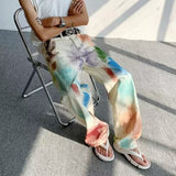 Chic Graffiti Y2K Fashion Baggy New Jeans Kpop Pants Women Clothing Korean Casual Straight Women Long Trousers