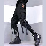 Foesce Fashion Chic Men Cargo Pants Streetwear Joggers High Street Techwear Man's Casual Trousers Japanese Hip Hop Punk Harem Pants