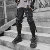 Foesce Fashion Chic Men Cargo Pants Streetwear Joggers High Street Techwear Man's Casual Trousers Japanese Hip Hop Punk Harem Pants