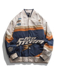 American Embroidered Baseball Uniform Men's Punk Racing Jacket Couple Motorcycle Toolingcoat Street Casual Wear