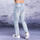 Hole Jeans Men's Summer Trend Nine Points Pants Tide Brand Big Hole Exaggerated Super Hole Denim Pants High Street