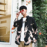 Long Sleeve Shirt Men Women Goth Spring Autumn Korean Harajuku BF Grunge Retro Dark Hip-Hop Couple Shirt Lightning Tactical Top