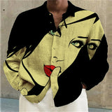 Men's shirt fashion casual graffiti abstract street outdoor prom quality material soft and comfortable new
