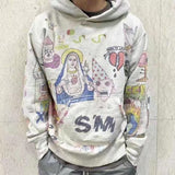 Cartoon Hand-Painted Graffiti Sweatshirts 3d Print Fashion Pullover Hoodie Heavyweight Trendy Hip Hop for Men Women HIP HOP