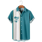 Men's Hawaiian Shirt Lapel Fashion Short-sleeved Loose Breathable Top Summer Coconut Retro Shirt For Men 3d Casual Beach Shirts