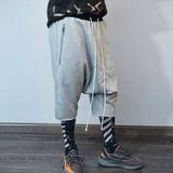 Foesce Men Harem Pants Hip Hop Tousers Short Trendy Loose Solid Streetwear Sweatpant Fashion Summer Jogger Cargo Male