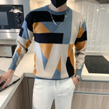 Stylish Printed Spliced Loose Asymmetrical T-Shirt Men's Clothing Autumn New Oversized Casual Pullovers Korean Tee Shirt