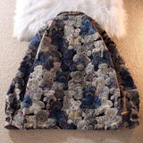 Foesce Autumn and Winter Fashion Casual Cute Bear Print Lapel Jacket for Men and Women Single-breasted Jacket New Women Clothing