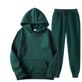 Men's Tracksuit Jogger Sportswear Casual Sweatershirts Sweatpants Streetwear Pullover Solid Color Fleece Sports Suit Men Sets