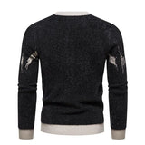 Fashion Brand Sweater For Mens Pullover Black O-Neck Slim Fit Jumpers Knitred Warm Winter Korean Style Casual Mens Clothes