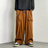 High Street Corduroy Oversized Men's Harem Pants Fashion Design Loose Straight Casual Trousers Drawstring Hip Hop Pants
