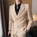 Foesce Men Spring High Quality Business Suit Jackets/Male Sky Blue White Young Handsome Casual Suit Coat Fashion Blazers