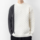 Winter Fashion Classic Knitwear Men Thick Warm Casual Patchwork Pullovers Mens High Quality Handsome Sweater Top Pull Homme