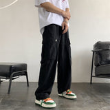 Cotton Cargo Pants Men Fashion Casual Pocket Casual Pants Men Streetwear Wild Loose Hip-hop Straight Pants Mens Trousers M-2XL
