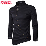 Embroidery Shirt Men Brand New Long Sleeve Mens Dress Shirts Casual Slim Fit Button Down Chemise Homme Camisetas Hombre