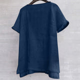 Foesce  Short Sleeve Linen Shirt Men Brief Breathable Comfy Solid Color Loose Harajuku Casual Blouse Hawaiian Shirt Camisa Masculina