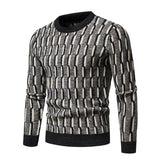 High Quality New Men's Knitted Sweater Casual Slim Round Neck Pullover Winter Youth Casual   Knit Sweater