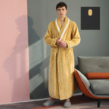 Plus Size Flannel Couple Robe Sleepwear New Autumn Winter Long Kimono Bathrobe Gown Nightwear Casual Coral Fleece Home Clothes