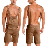 Vintage Men Rompers Overalls Loose large Casual Straight Shorts  Summer Fashion Sexy Workwear Jumpsuit Mens Trousers