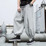 Harajuku Gray Jogging Sweatpants Men's Hip Hop Streetwear Wide Leg Sports Pants Korean Fashion Oversize Trousers Baggy