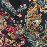 Men Suit Wedding Sleeveless Slim Fit Paisley Floral Dress Vests for Men Single Buttons Waistcoat