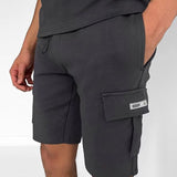 Hot and High Quality Men's T-shirt Suit Casual Sports Multi Pocket Set Fashion Street Solid Color Cargo Shorts Outfits Tracksuit