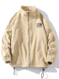 Fall/winter Stand-up Collar Sweatshirt Men Loose Velvet Jacket Lover Fashion Half Zipper Pullover Pollock Fleece Jacket