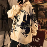 Cute Cartoon Hoodie Streetwear Boy Japanese Hip Hop Sweatshirt Men Fashion Tops Casual Funny Spring Autumn Harajuku Clothes Male