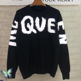 Fall Winter Men Women Couple High Quality Knitting McQueen Sweater
