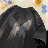 Cotton Vintage Short-sleeved T-shirt Men Y2K American Retro T Shirt Women Summer Hip Hop Tees Harajuku T-shirts