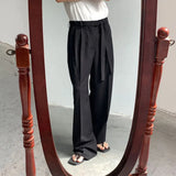 High Waist Wide Leg Pants Drape Trousers Men's Spring New Casual Pants Slit Pants Mens Male Vintage Fashion Harem Retro