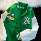 American retro alphabet embroidery jackets coats men's new Y2K street hip-hop baseball suit couple casual trend jacket top