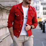 Foesce New Mens Denim Jacket Slim Fit Fashion Jeans Jackets Pocket Jacket Coat Men Handsome Spring Autumn Classic Black White Coat