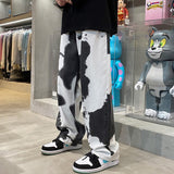 Foesce Tie-dye Jeans Denim Pants Men's Jeans for Men Streetwear Jean Baggy Man Male Oversize Trendyol Mens Wide Men´s Boys Clothing