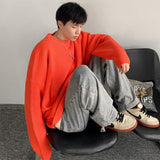 Foesce New Solid Color Knitted Sweaters Men Hip Hop Harajuku O-Neck Jumpers Autumn Winter Oversize Casual Cotton Loose Pullover Couples