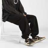 Winter Thicken Pants Men Warm Fashion Lamb Wool Pants Men Streetwear Korean Loose Thick Straight Pants Mens Trousers M-3XL