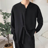 Foesce Mesh Shirt Apparel Short Bulk Shirts For Men Male Autumn Casual Loose Lrregular Shirt Collarless Long Sleeve Shirt Sleeve Shirt