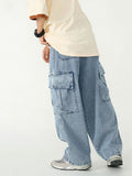 Baggy Jeans Trousers Male Denim Pants Black Wide Leg Pants Men's Jeans Loose Casual Korean Streetwear Hip Hop Harajuku