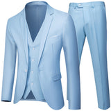 Business Suit Jacket Coat Blazers Trousers Waistcoat Men Wedding Three Pieces Pants Vest Large Size Professional Dress 3 Pcs Set