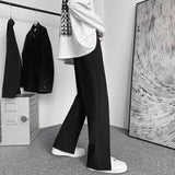 Streetwear Fashion Men Trousers Split Black Harajuku Oversized Casual Pants Korean Office wear Suit Pants Male Blazer Pants