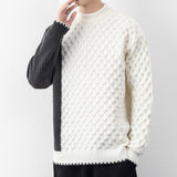 Winter Fashion Classic Knitwear Men Thick Warm Casual Patchwork Pullovers Mens High Quality Handsome Sweater Top Pull Homme