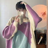 Winter Oversized Sweater Men Warm Fashion Casual Knitted Pullover Men Korean Loose Long Sleeve Sweater Mens Jumper Clothes M-XL