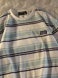 Foesce Preppy Striped T-shirt Summer New American Vintage Simple Label T-shirt Classic Short-sleeved Tees Men Loose Streetwear