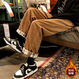 Men's High Quality Pant Autumn Spring Corduroy Pants Business Loose Stretch Straight Leg Fit Corduroy Husband Trouser Male