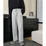 Autumn 5 Color Casual Pants Men Fashion Drawstring Wide Leg Pants Men Korean Loose Straight Pants Mens Trousers M-2XL