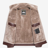 Autumn and Winter Men's Sheepskin Leather Coat Plush Thickened Fur One Men's Coat Business Casual Jacket