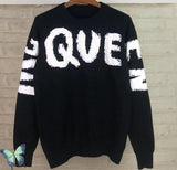 Fall Winter Men Women Couple High Quality Knitting McQueen Sweater