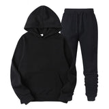 Men's Tracksuit Jogger Sportswear Casual Sweatershirts Sweatpants Streetwear Pullover Solid Color Fleece Sports Suit Men Sets