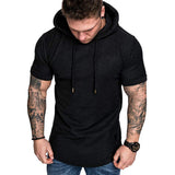 New Mens Hoodies Sweatshirts Short Sleeve Men Hoodies Sweatshirt Casual Solid Color Man hoody For Male Hooded